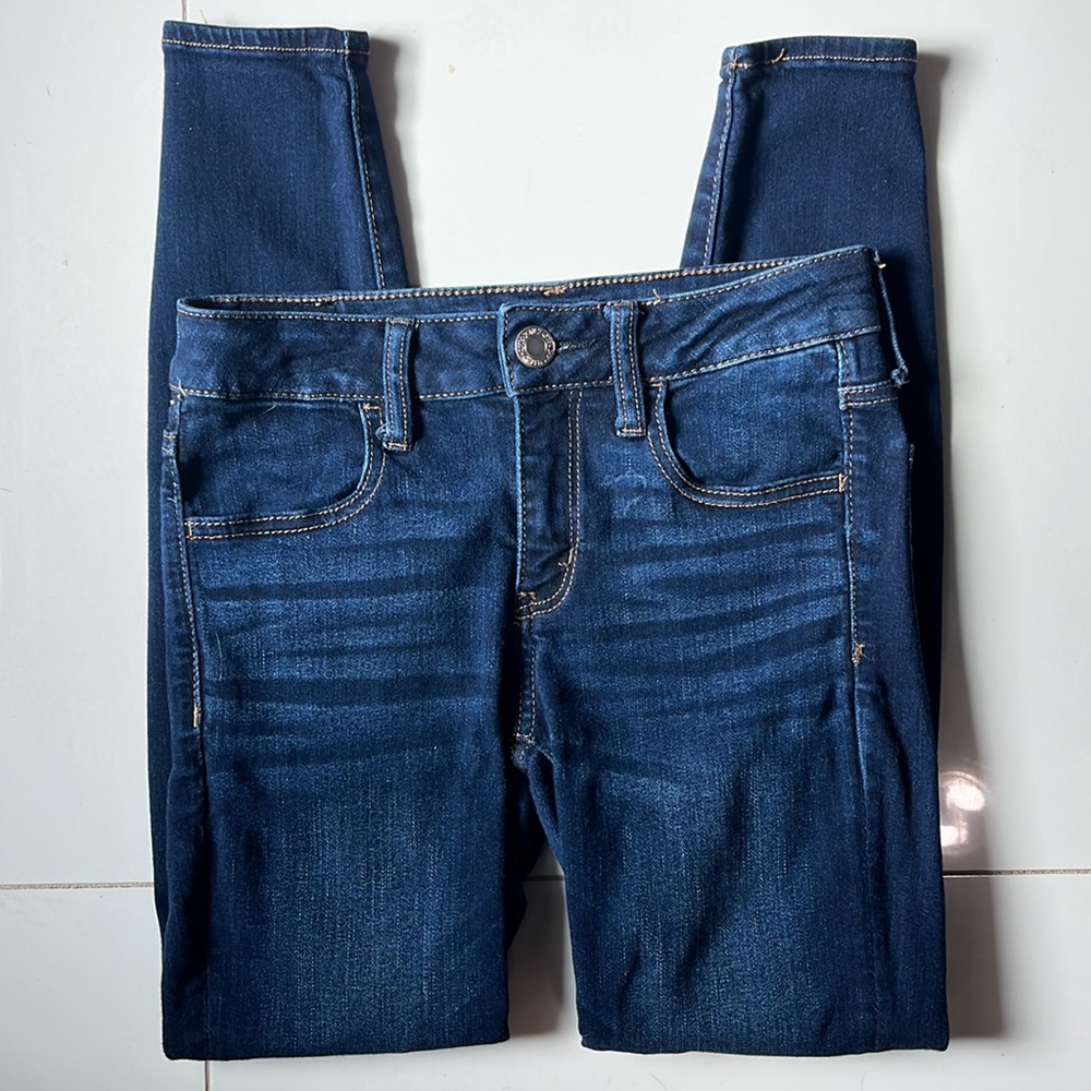 American Eagle Dark Blue Jeans - Picture 2 of 4